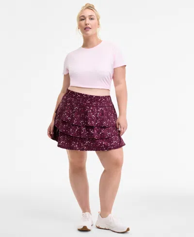 Id Ideology Plus Size Flounce Performance Skort, Exclusively At Macy's