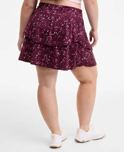 Id Ideology Plus Size Flounce Performance Skort, Exclusively At Macy's