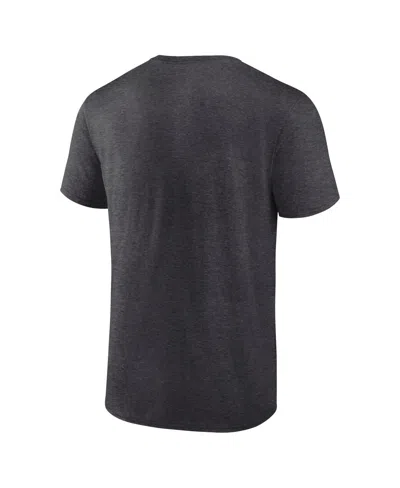 Fanatics Men's Heather Charcoal Calgary Flames Authentic Pro Core Primary T-shirt In Black