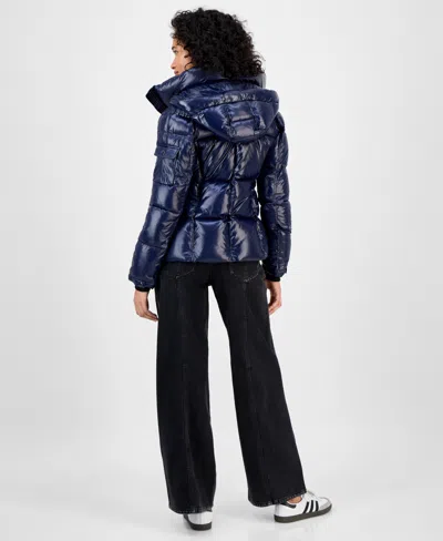 S13 Women's Kylie Hooded Water-resistant Puffer Coat In Blue