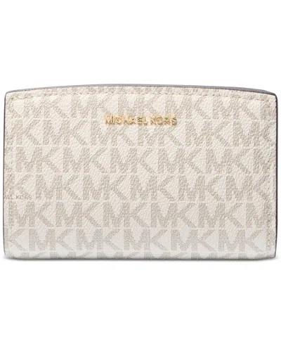 Michael Kors Bryant Medium Signature Logo Wallet In Neutral