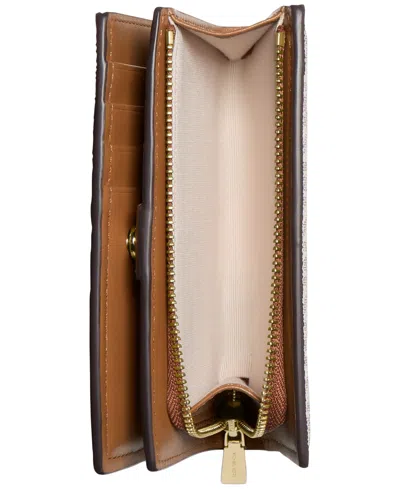 Michael Kors Bryant Medium Signature Logo Wallet In Neutral