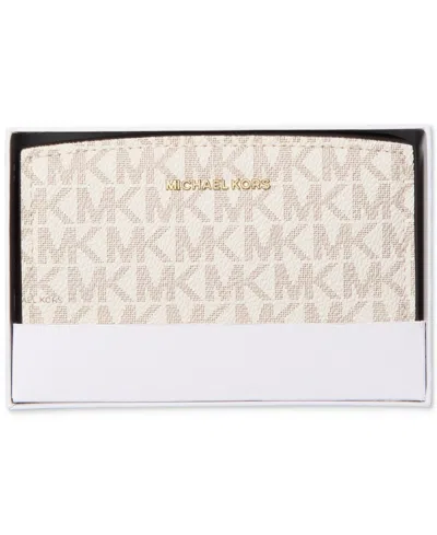 Michael Kors Bryant Medium Signature Logo Wallet In Neutral