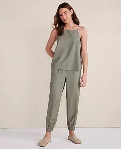 Ann Taylor Haven Well Within Luxe Modal Square Neck Tank Top In Green