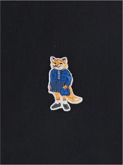 Maison Kitsuné Maison Kitsune' Dressed Fox Cotton T Shirt In Black