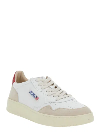 Autry Low-top Leather Sneakers With Contrasting Heel Tab In White