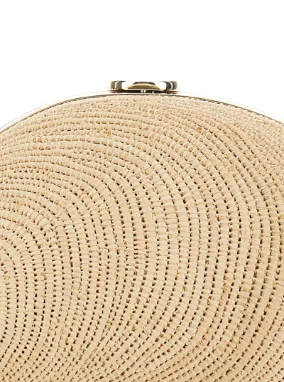 Simkhai Raffia Bridget Oyster Shell Clutch Bag In Neutral