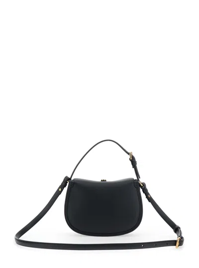 Etro Small Pony Leather Shoulder Bag In Black