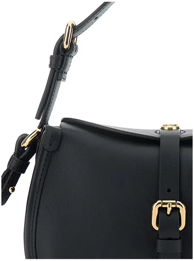 Etro Small Pony Leather Shoulder Bag In Black