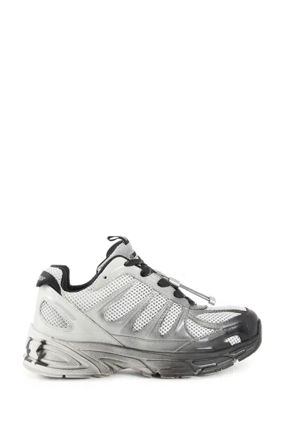 44 Label Group Dragger Sneakers In Grey Polyester In Silver