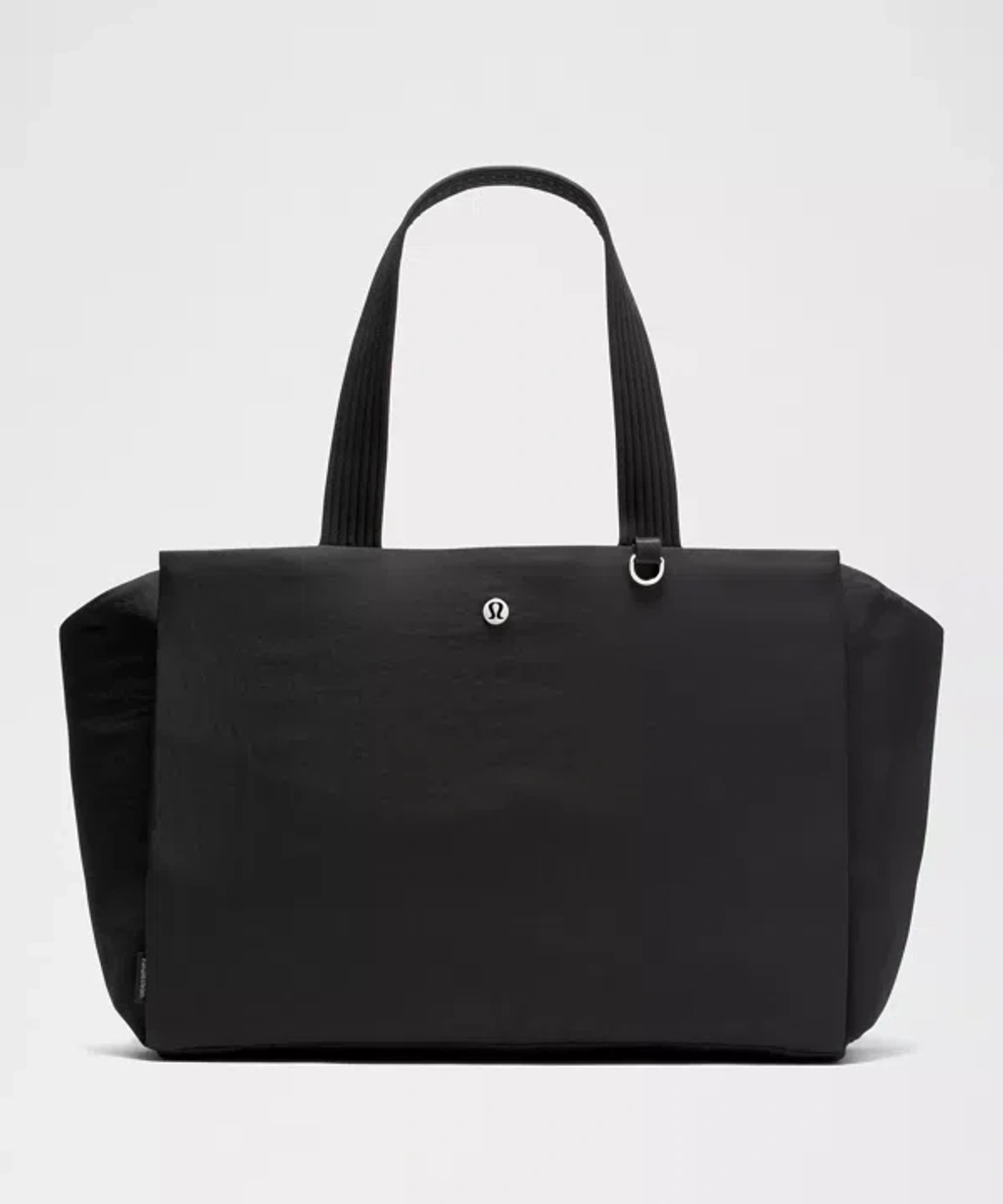 lululemon Tote Bag Triple Compartment 18L - Black/Graphite Grey/Silver, One Size