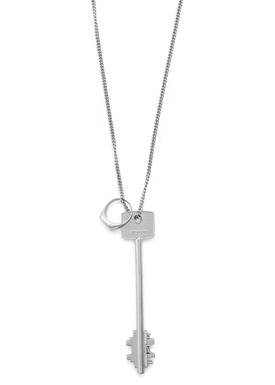Rabanne Key-pendant Necklace In Gray