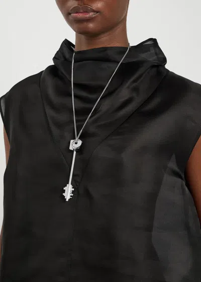 Rabanne Key-pendant Necklace In Gray