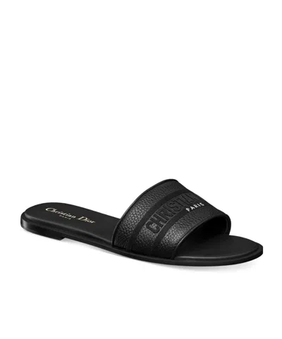 Dior Dway Leather Sandal In Black