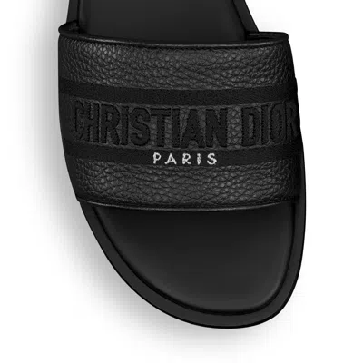 Dior Dway Leather Sandal In Black