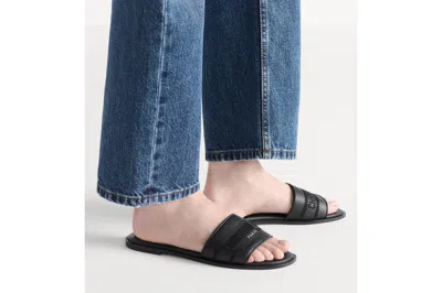 Dior Dway Leather Sandal In Black