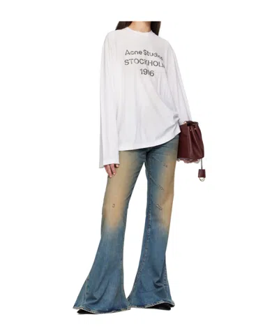 Acne Studios Belt Loop Jeans In Blue