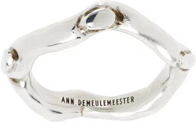 Ann Demeulemeester Emi Futuristic Thorn Ring In Metallic