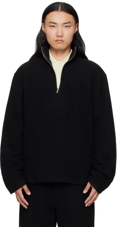 Rier Wool Fleece Sweatshirt In Black