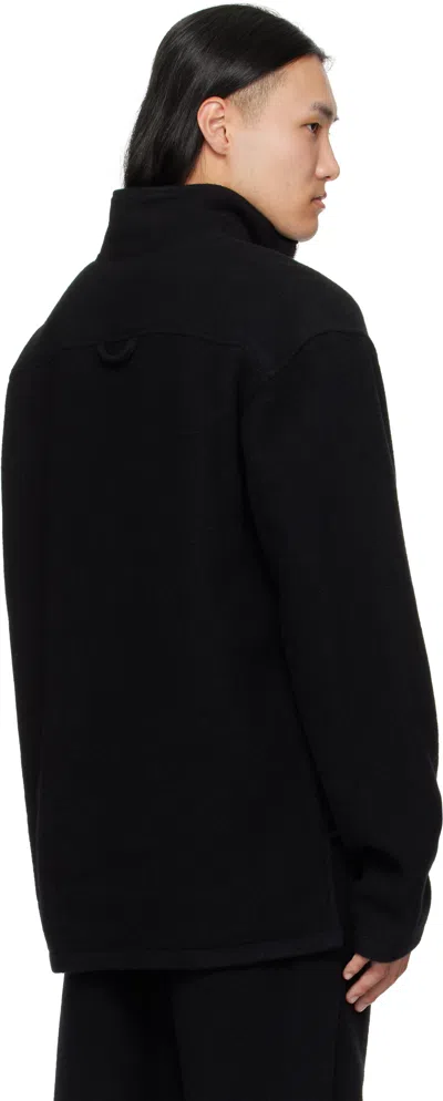 Rier Wool Fleece Sweatshirt In Black
