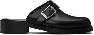 Our Legacy Camion Leather Mule With Buckle In Black