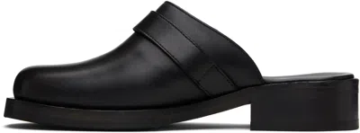 Our Legacy Camion Leather Mule With Buckle In Black