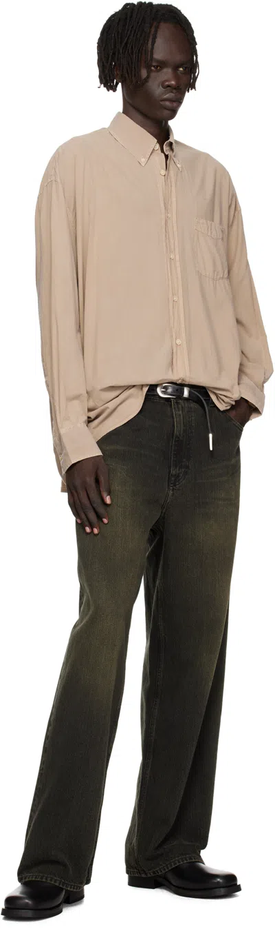 Our Legacy Camion Leather Mule With Buckle In Black