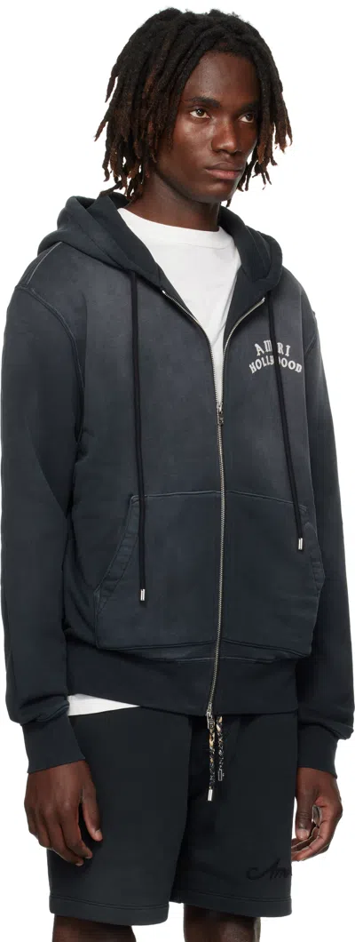 Amiri Felpa In Cotone Ardesia  Uomo In Blue