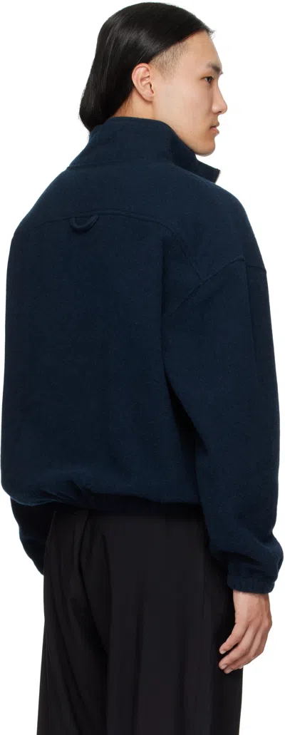 Rier Blue Fleece Sweater In Blue
