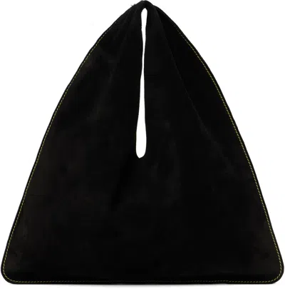 The Row Bindle Small Shoulder Bag In Silk Leather In Black