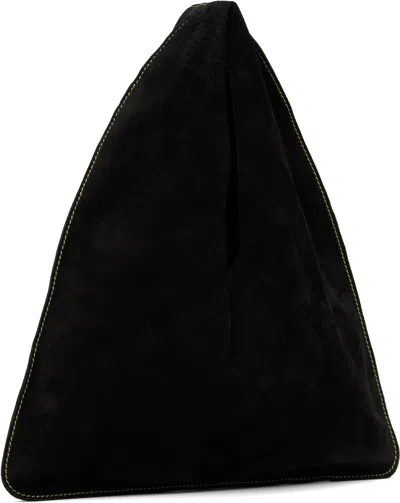 The Row Bindle Small Shoulder Bag In Silk Leather In Black