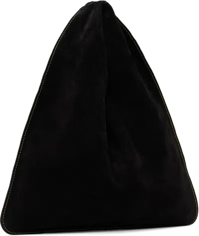 The Row Bindle Small Shoulder Bag In Silk Leather In Black