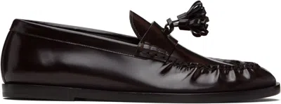The Row Leather Loafers In Black