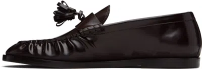 The Row Leather Loafers In Black