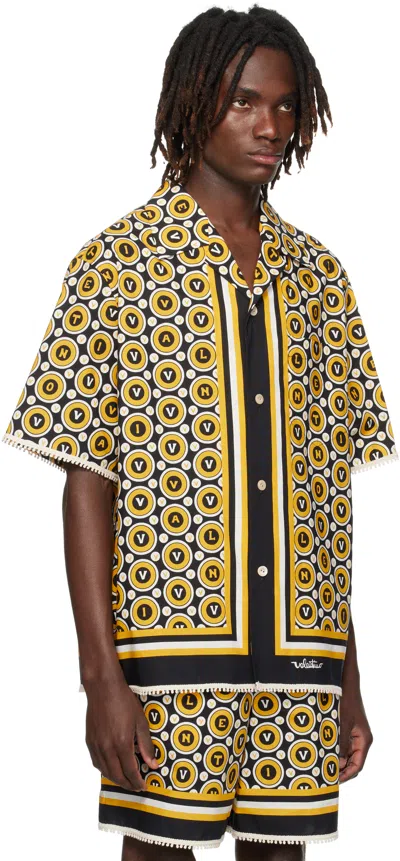 Valentino Bowling Shirt With Bulles Royales Print In Multi