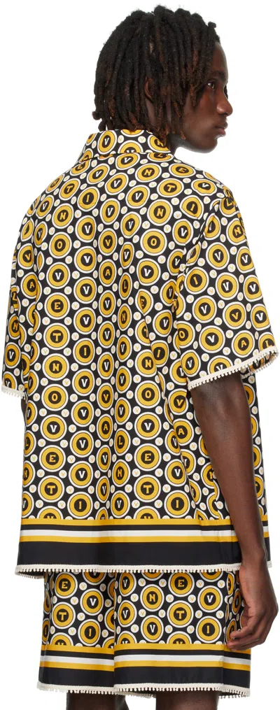 Valentino Bowling Shirt With Bulles Royales Print In Multi