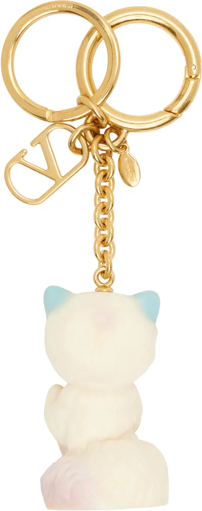 Valentino Garavani Le Chat De La Maison Gold-tone And Plastic Key Fob