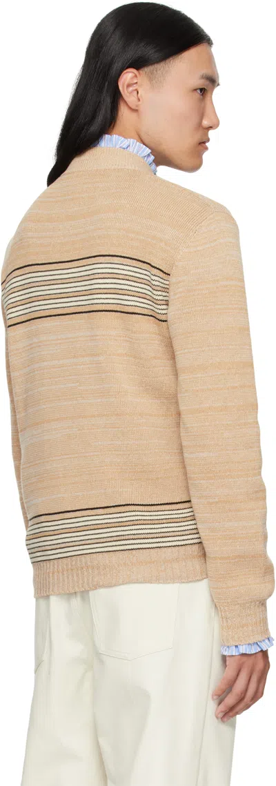 Valentino Pegasus-embroidered Striped Sweater In Multi