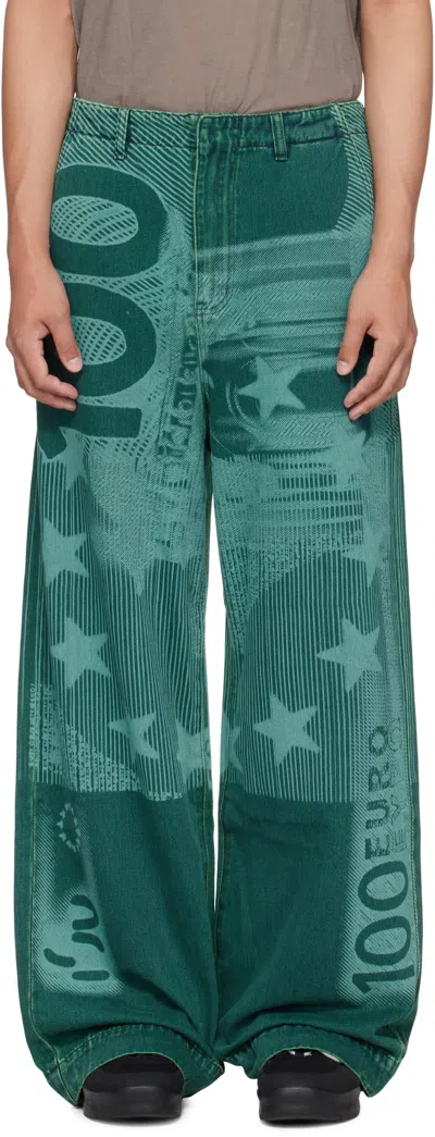 Gerrit Jacob Blue Overdyed Jeans In Multi