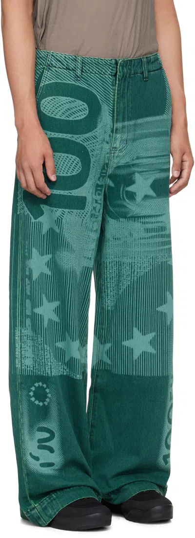 Gerrit Jacob Blue Overdyed Jeans In Multi