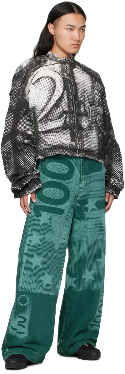 Gerrit Jacob Blue Overdyed Jeans In Multi