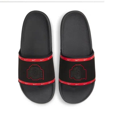Nike Offcourt Logo-detail Slides In Black