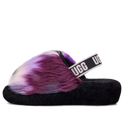 Ugg (wmns)  Fluff Yeah Slide Tie Dye 'black White Purple'