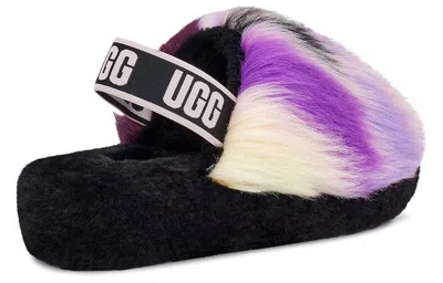 Ugg (wmns)  Fluff Yeah Slide Tie Dye 'black White Purple'