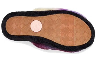 Ugg (wmns)  Fluff Yeah Slide Tie Dye 'black White Purple'