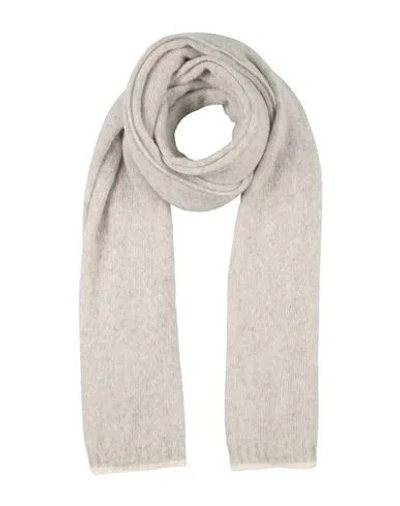 Brunello Cucinelli Woman Scarf Light Grey Size - Wool, Merino Wool, Virgin Wool, Cashmere, Silk In Gray