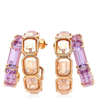 Swarovski Millenia Hoop Earrings In Gold