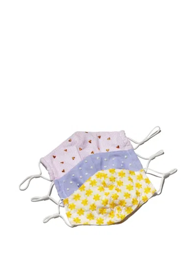 Lele Sadoughi Embellished Face Masks (pack Of Three) In Multi