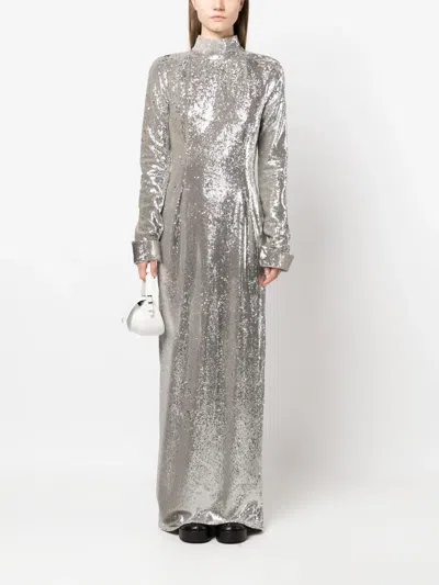 Givenchy Open-back Sequin Gown In Metallic