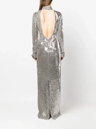 Givenchy Open-back Sequin Gown In Metallic